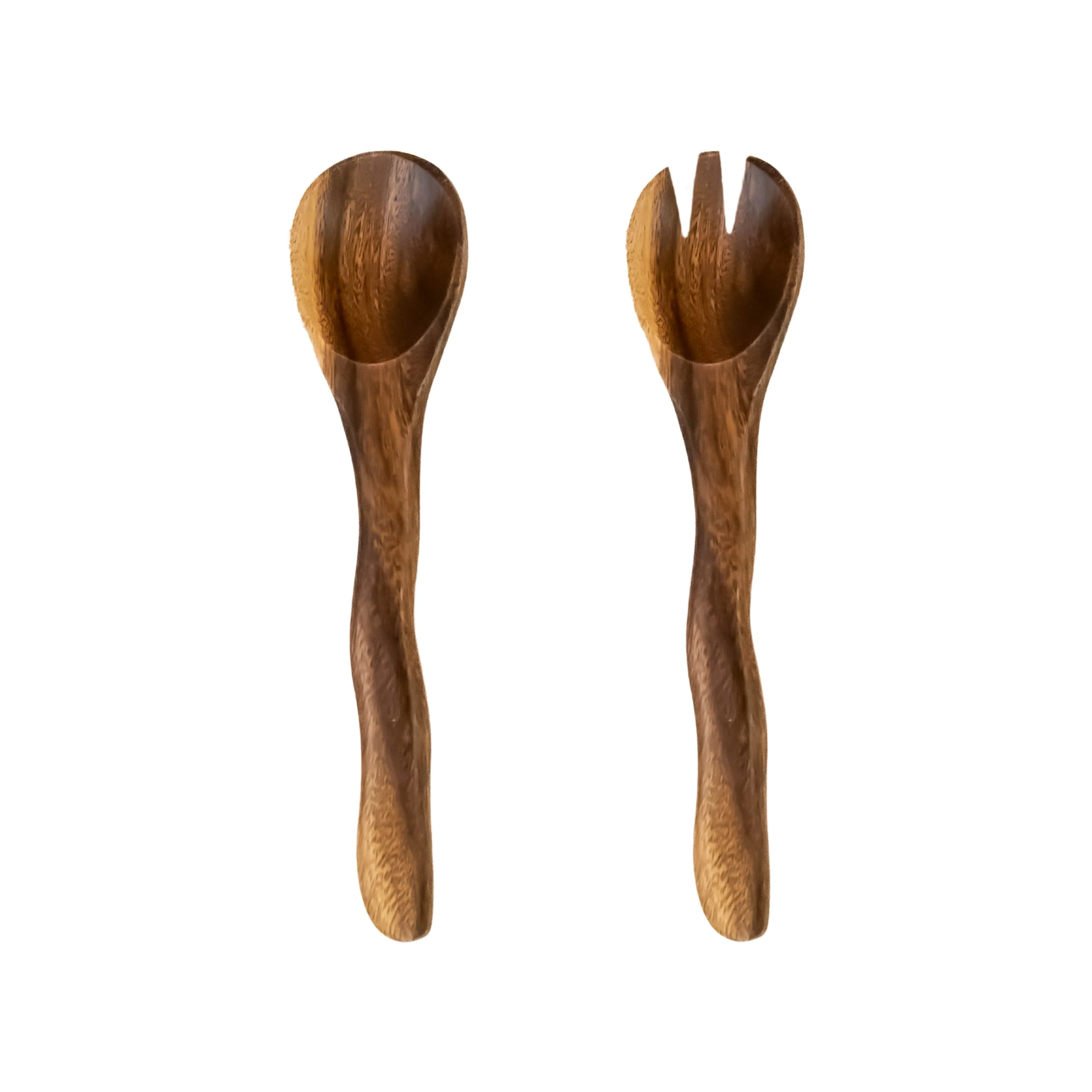 Acacia Essential Serving Set with Wiggly Handles