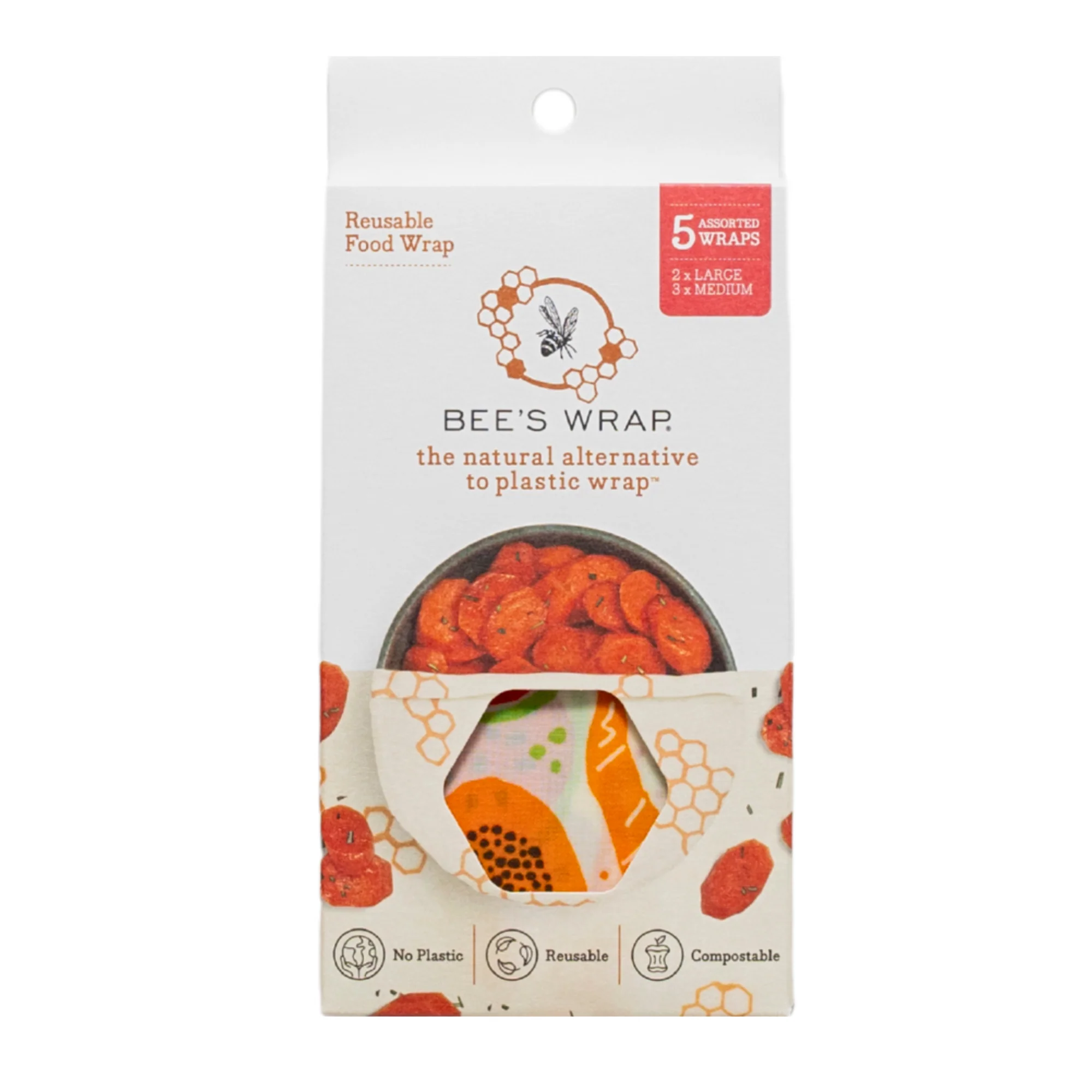 Reusable Beeswax Food Wraps – Assorted 5 Pack - Image 2