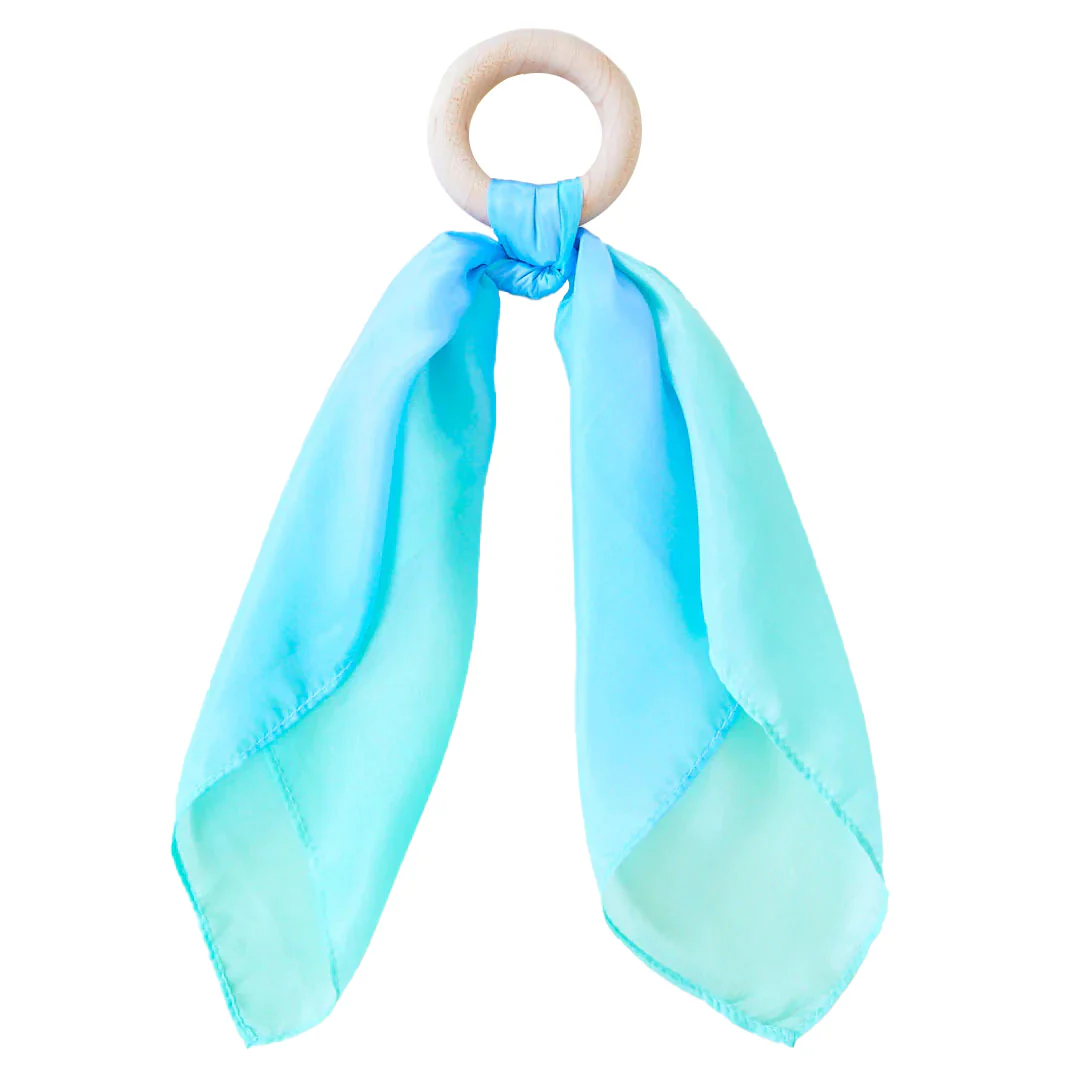 Baby Teether, Silk and FSC-Certified Wood