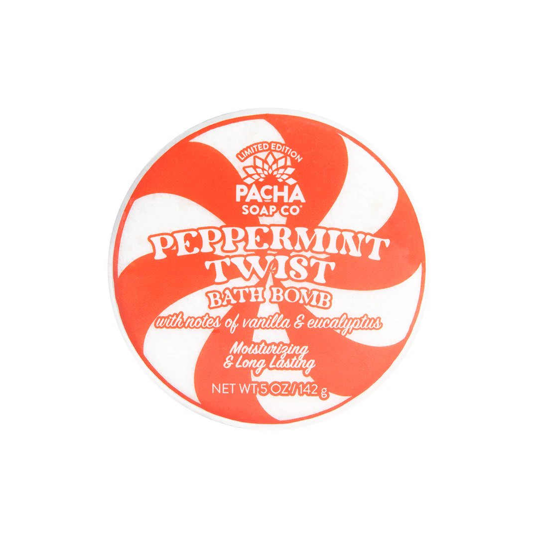 Bath Bomb, Peppermint Twist Candy
