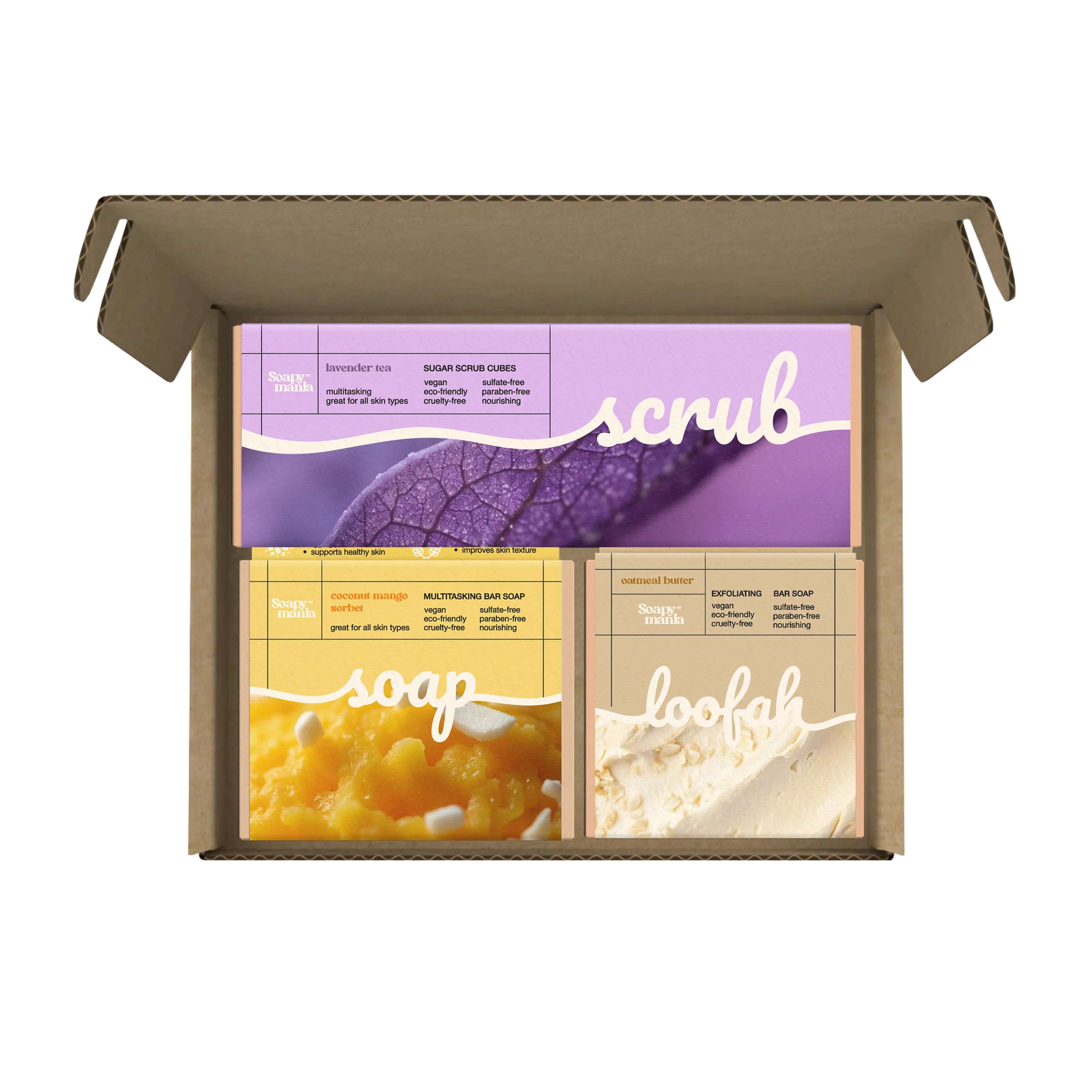 Body Care Set - Cleanse + Exfoliate + Hydrate - Image 3