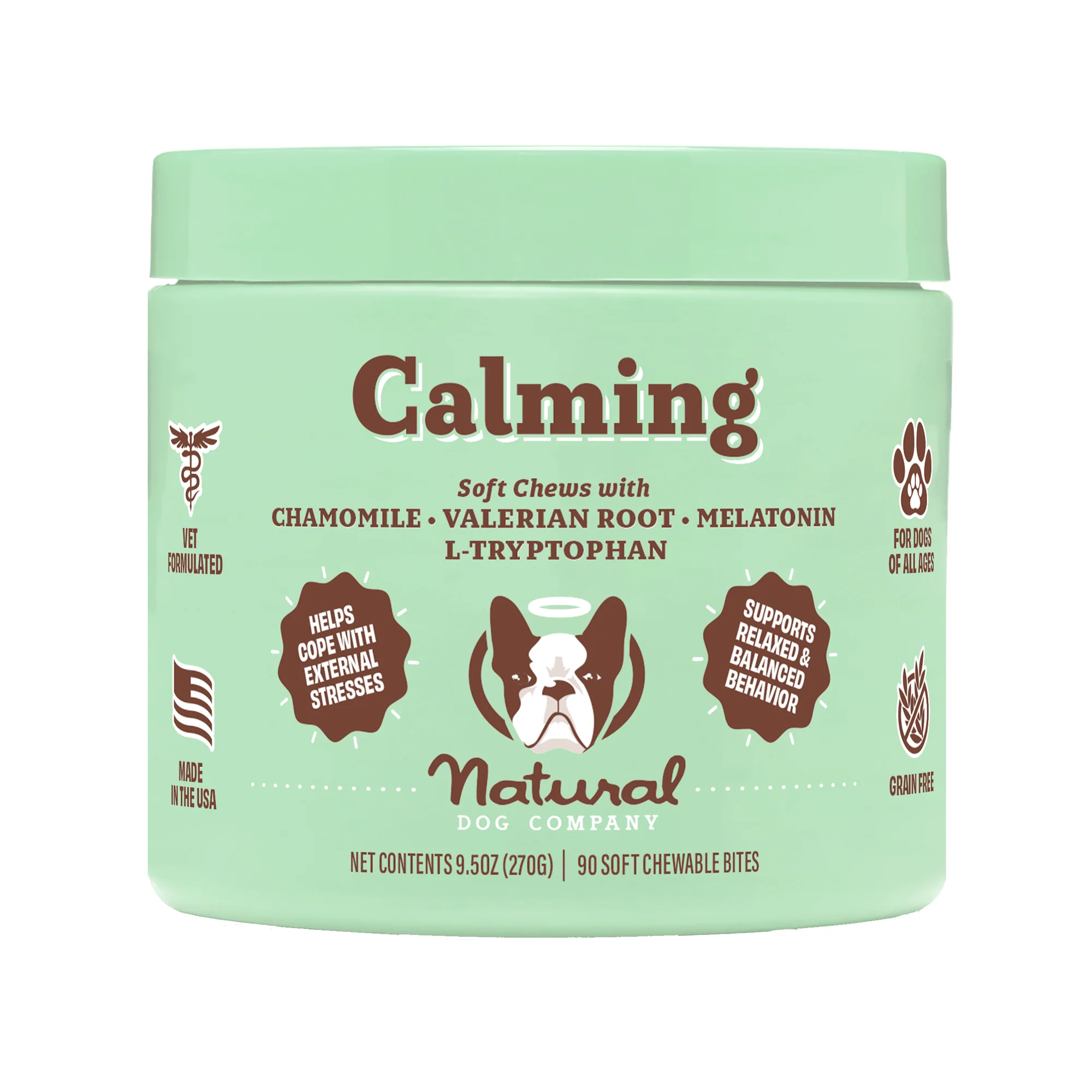 Calming Dog Supplement, Soft Chews