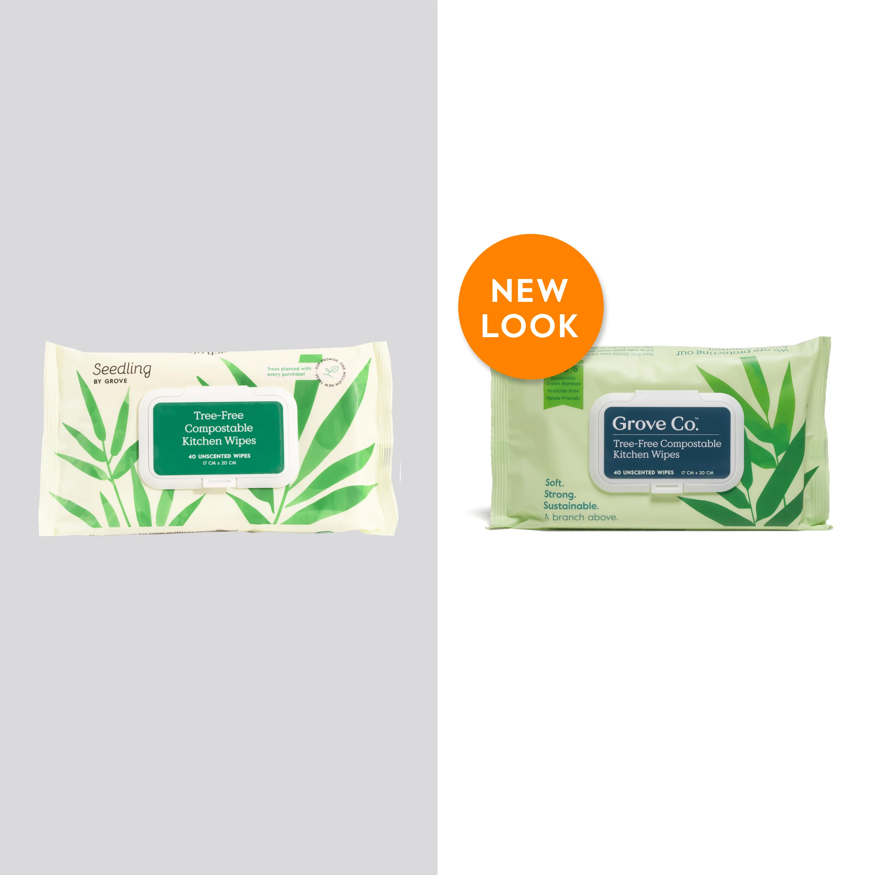 Bamboo Compostable Kitchen Wipes, 40 wipes per pouch - Image 3
