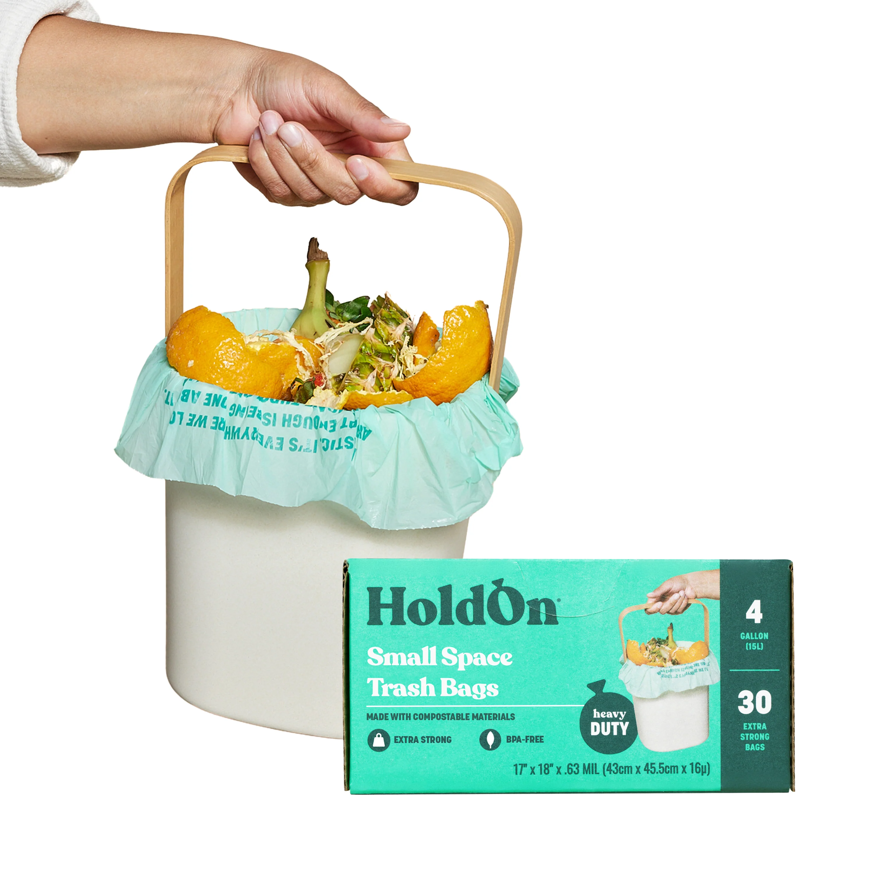 Compostable Small Space Bags, 4 gal - Unscented - Image 4