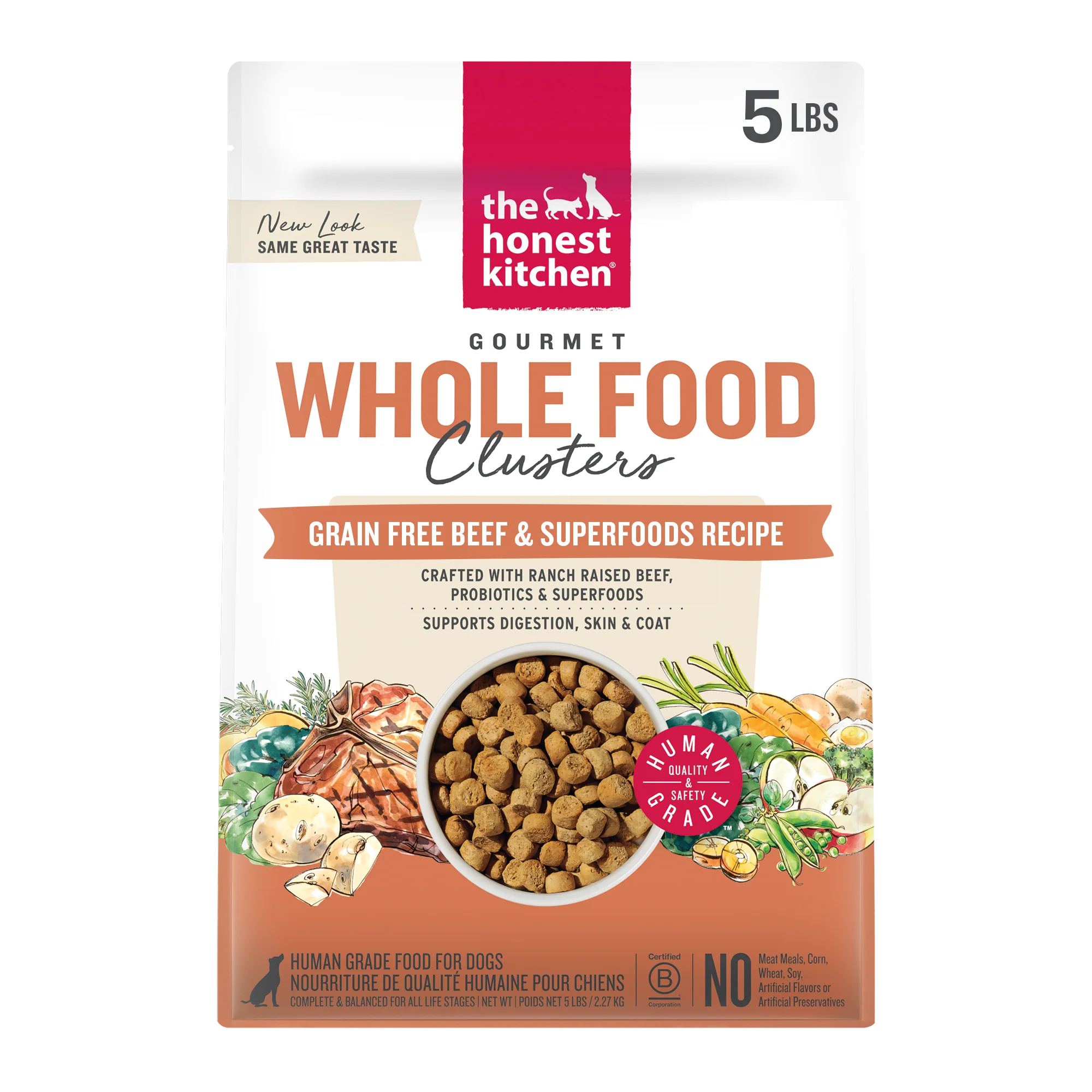 Dry Dog Food, Grain Free Beef Whole Food Clusters