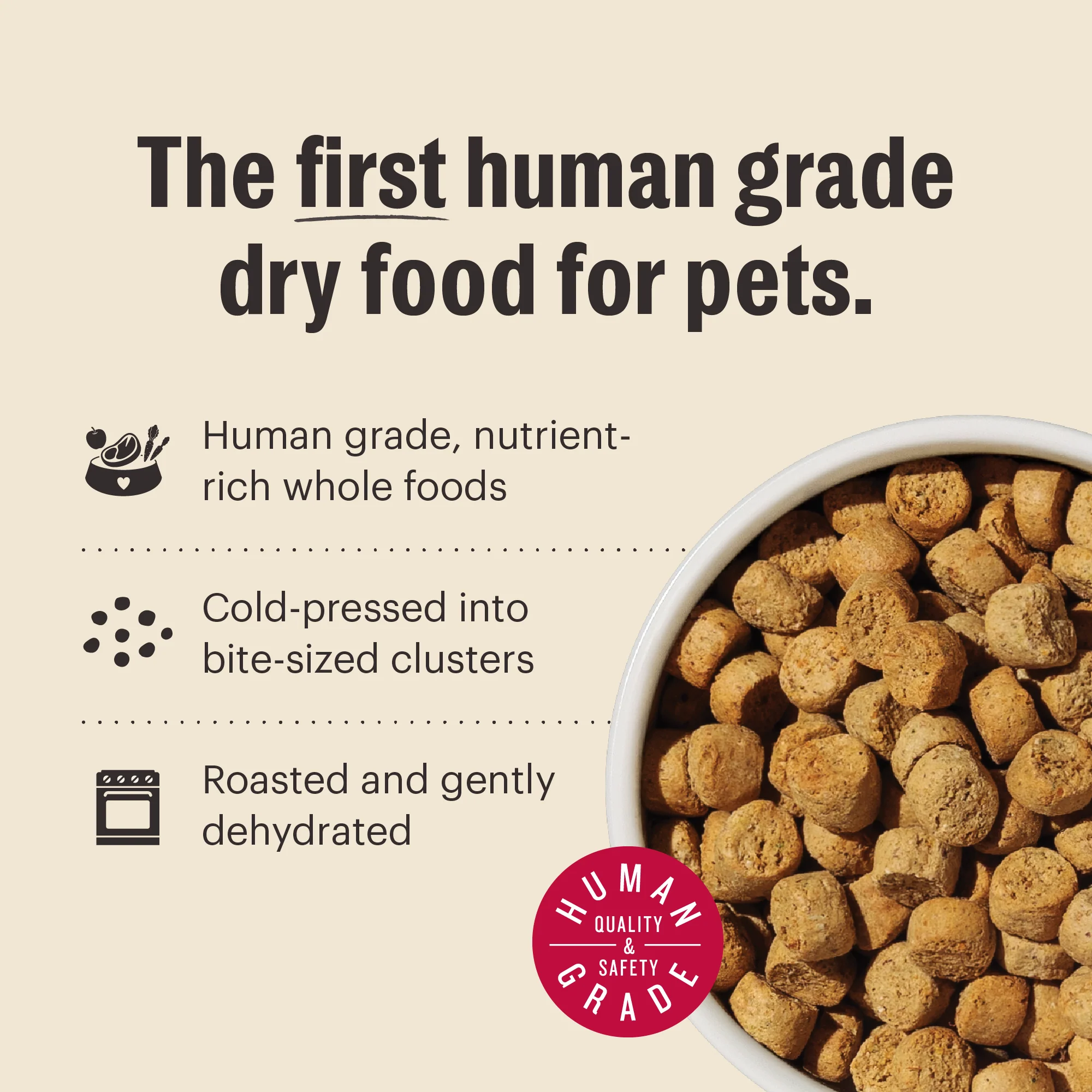 Dry Dog Food, Whole Grain Beef & Oat Whole Food Clusters - Image 4