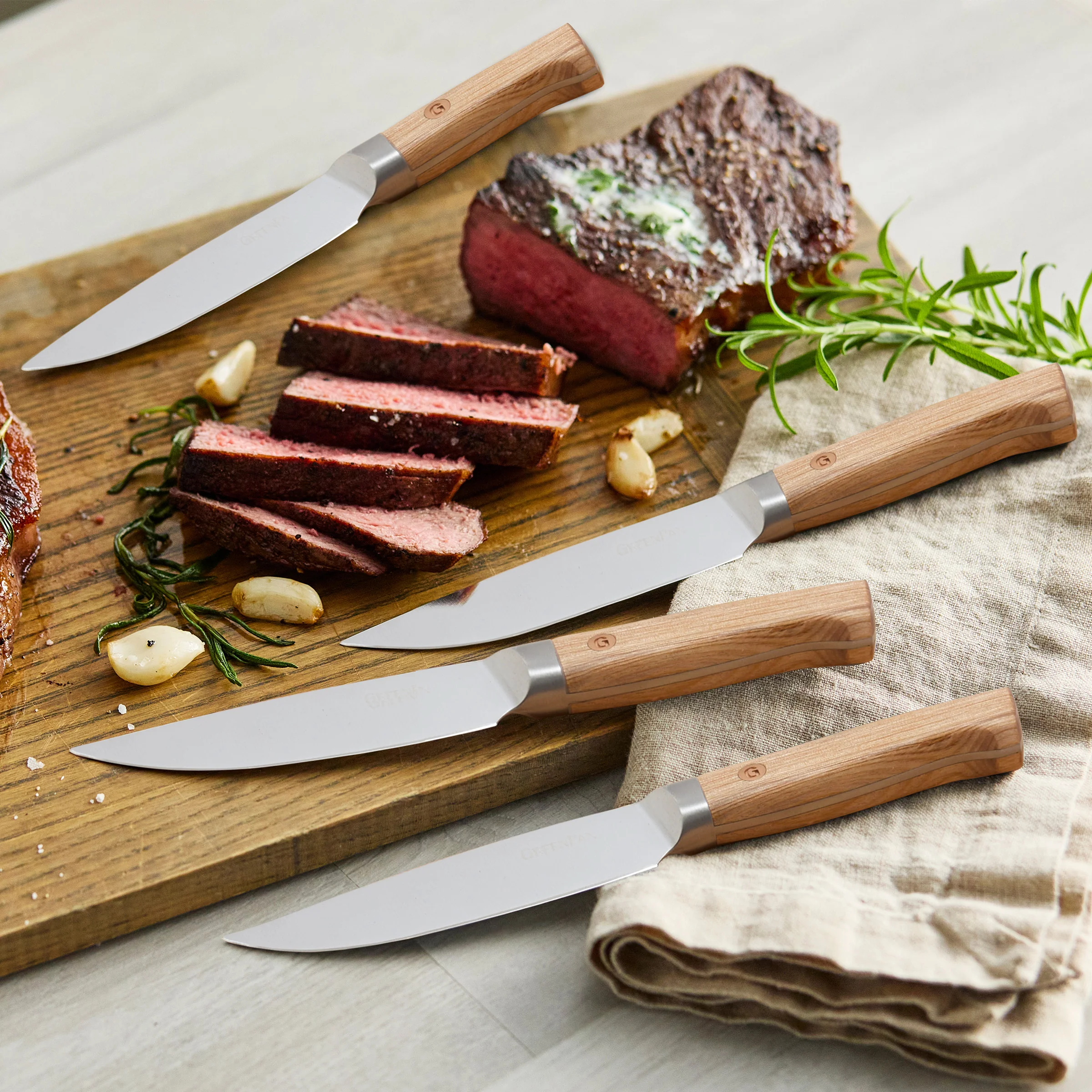 Elite Light Pakka Wood Steak Knife Boxed Set - Image 2
