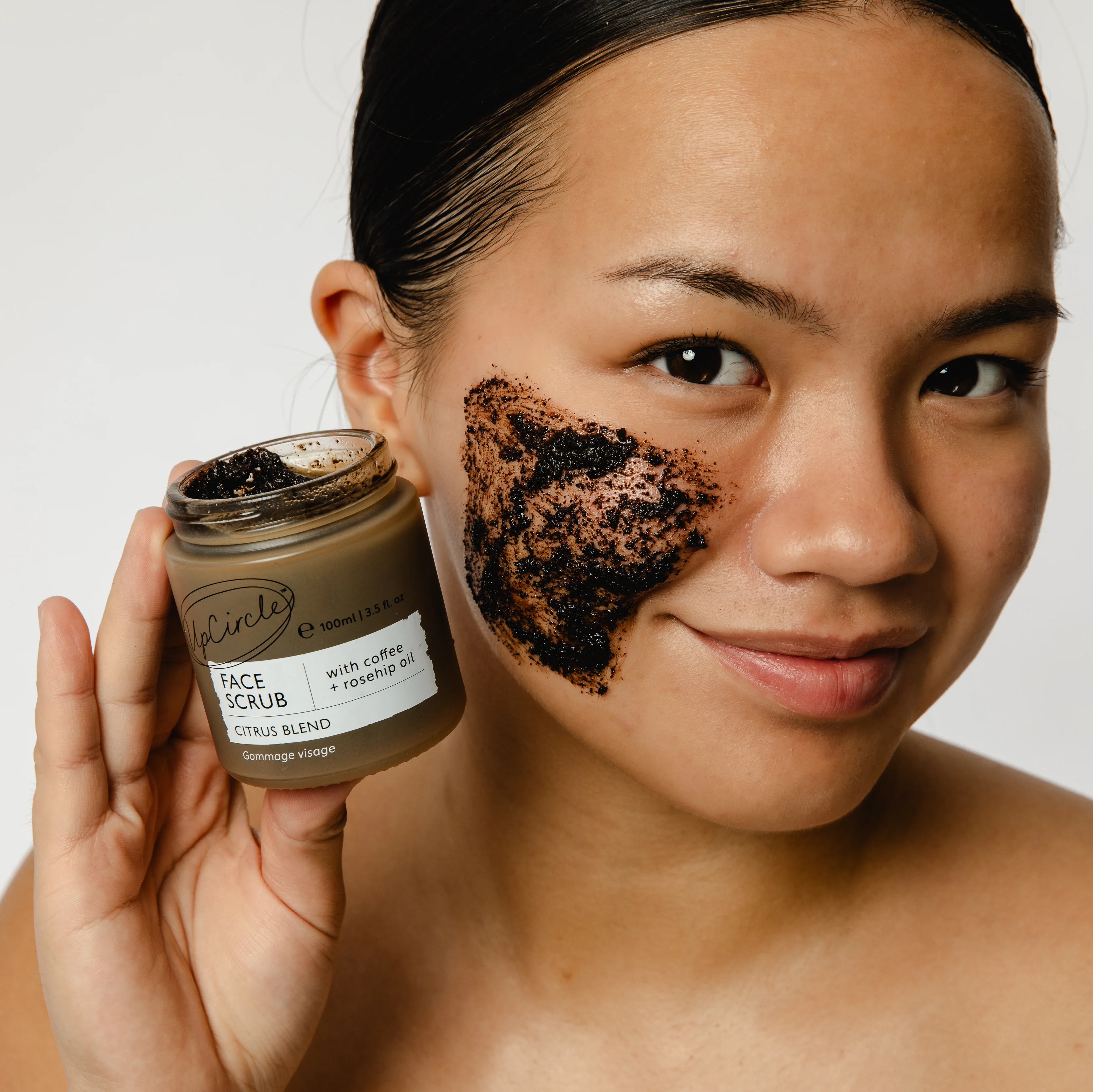 Face Scrub with Coffee + Rosehip Oil - Citrus Blend - Image 2
