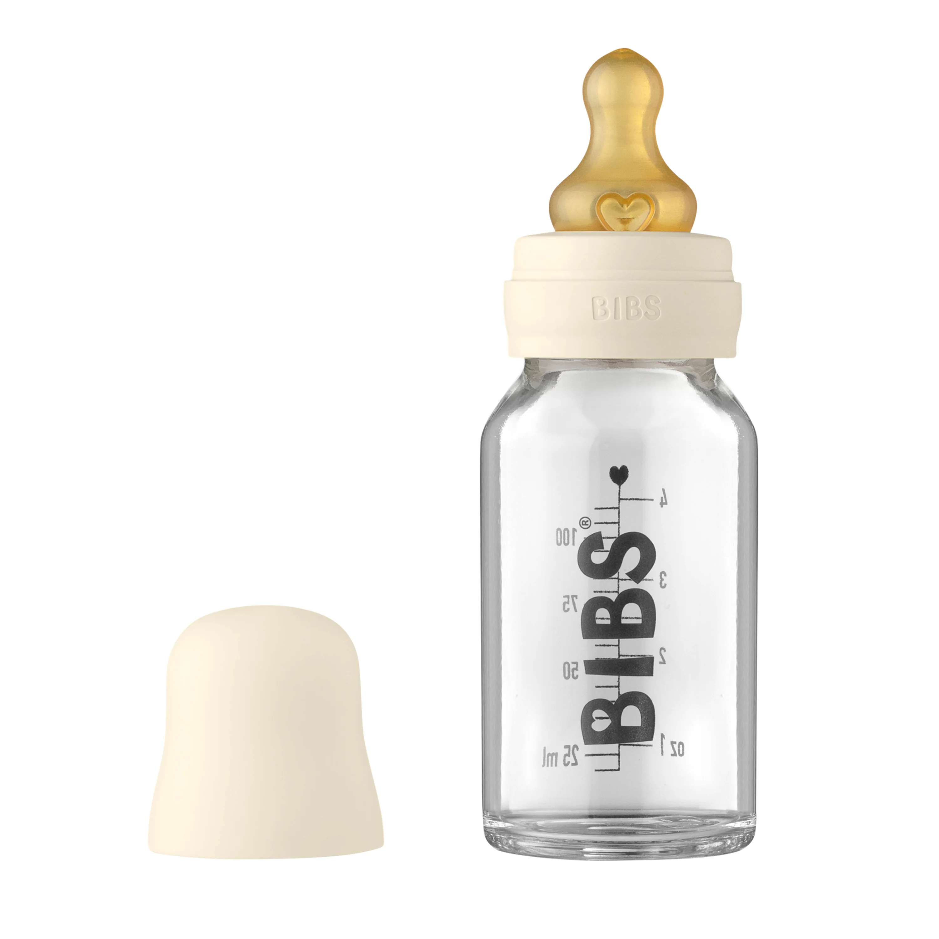 Glass Baby Bottle with Natural Rubber Nipple Set - Slow Flow 0+ Months - Image 11