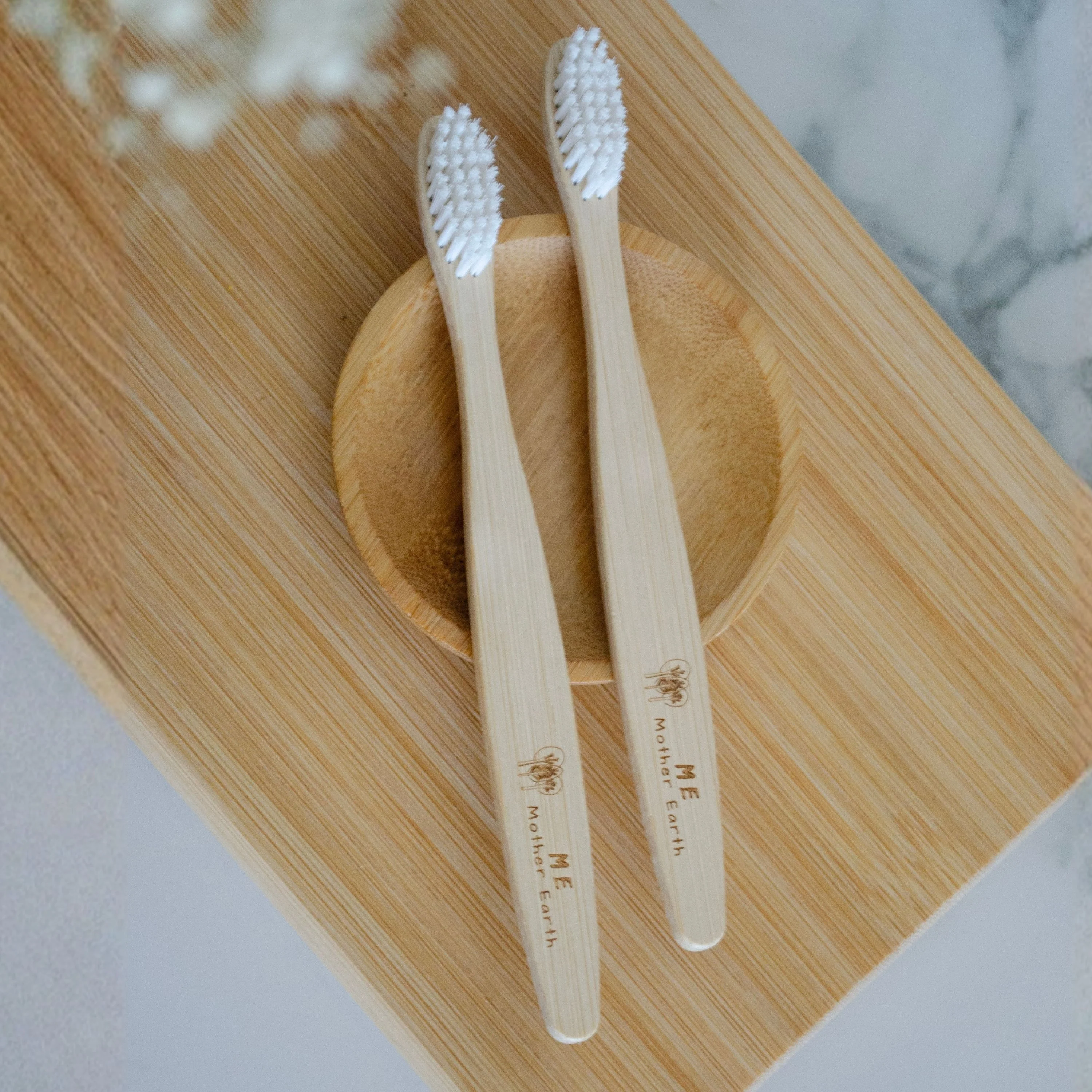 Kids Bamboo Toothbrush with Castor Oil Bristles - Image 5