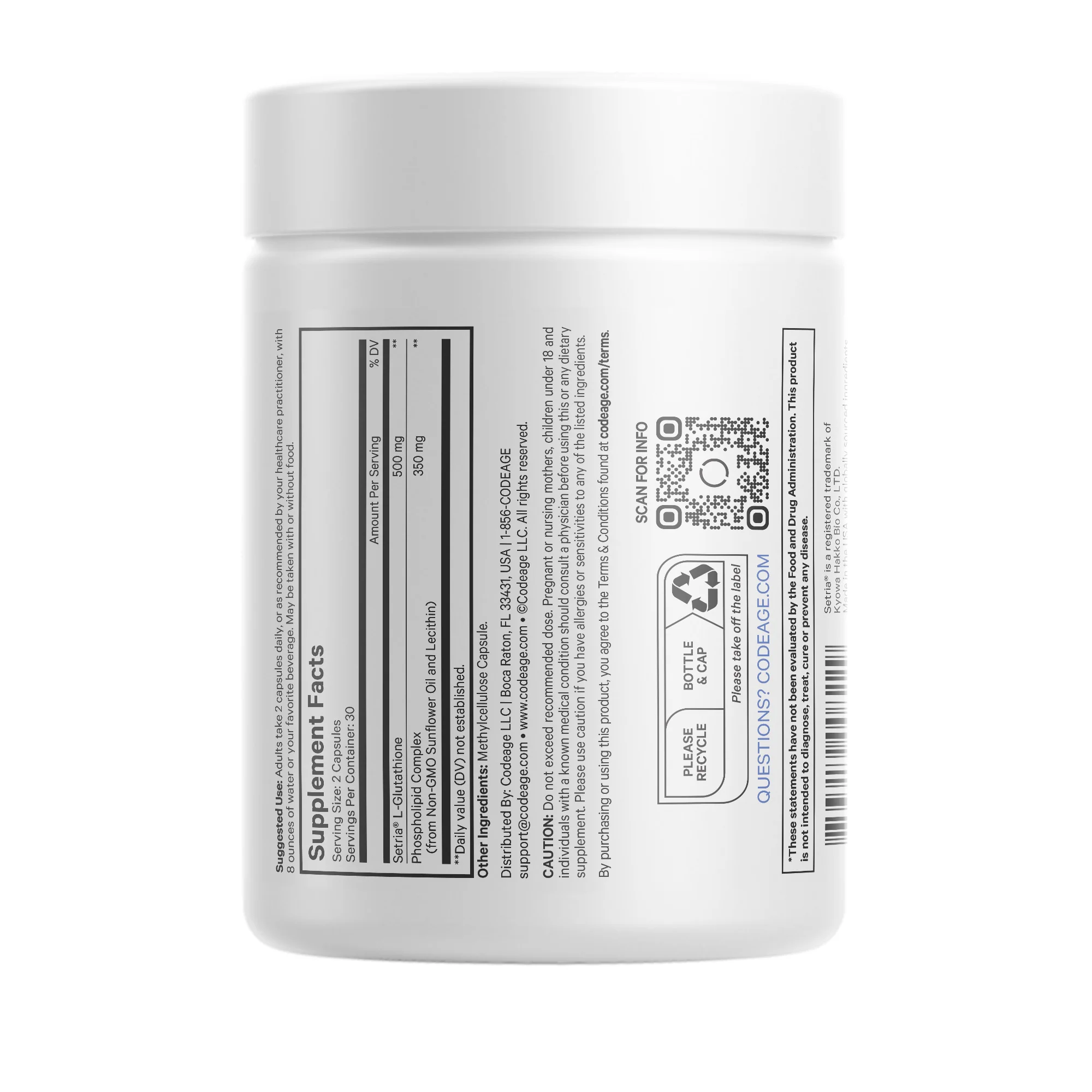 Liposomal Glutathione Capsules, 500 mg - Image 2