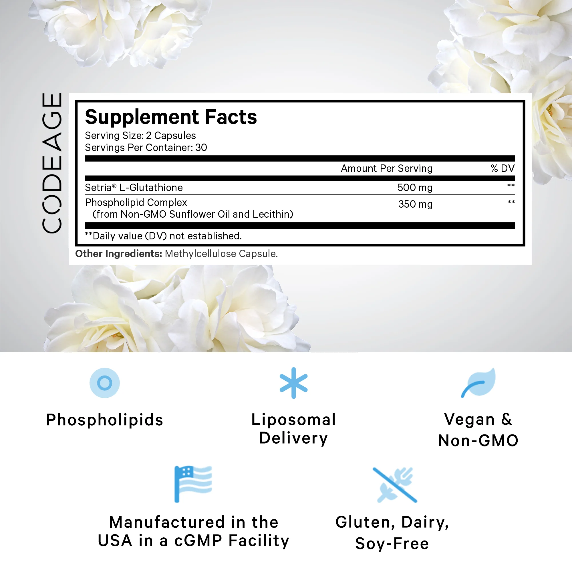 Liposomal Glutathione Capsules, 500 mg - Image 3
