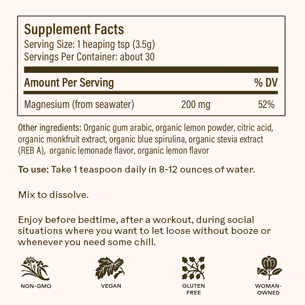 Magic Magnesium Citrate, Spirulina Blue Lemonade Powder Sachets - Image 2