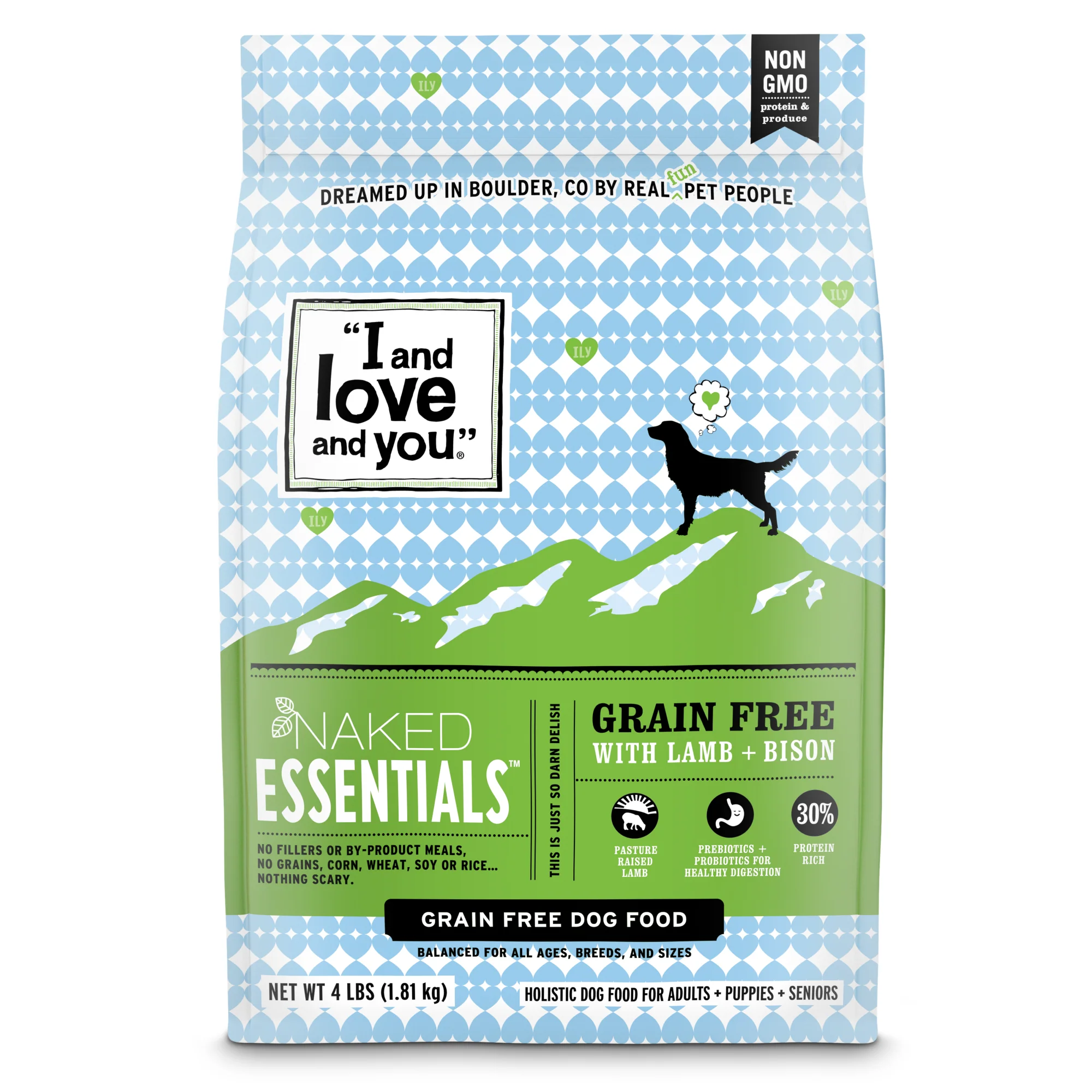 Naked Essentials Grain-Free Lamb and Bison Recipe Dry Dog Food