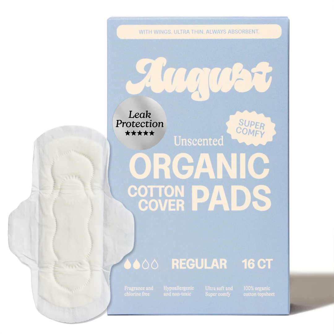 Period Pads with Wings – 100% Organic Cotton, Unscented