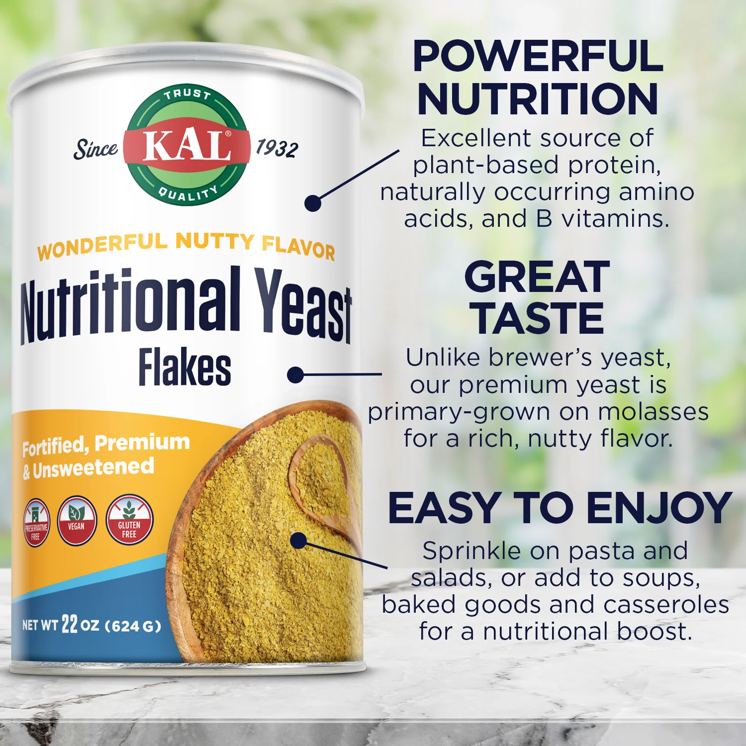 Nutritional Yeast Flakes - Unsweetened Formula - Image 6