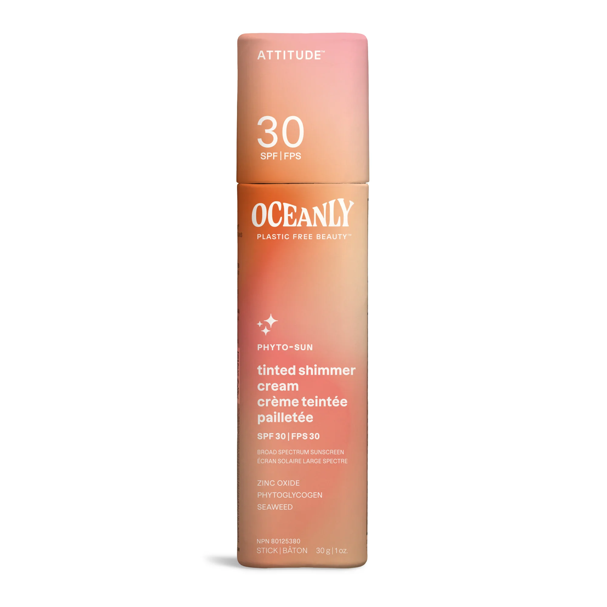Oceanly PHYTO-SUN Tinted, Shimmer Face Sunscreen Cream SPF 30