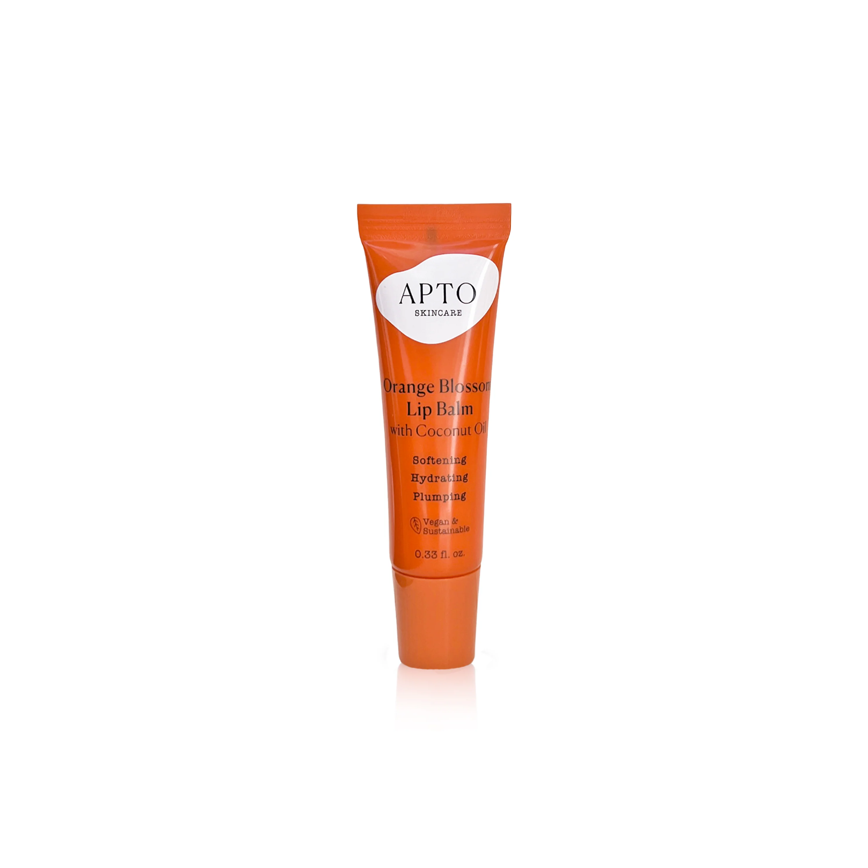 Orange Blossom Lip Balm with Coconut Oil, Pocket Lip Moisturizer