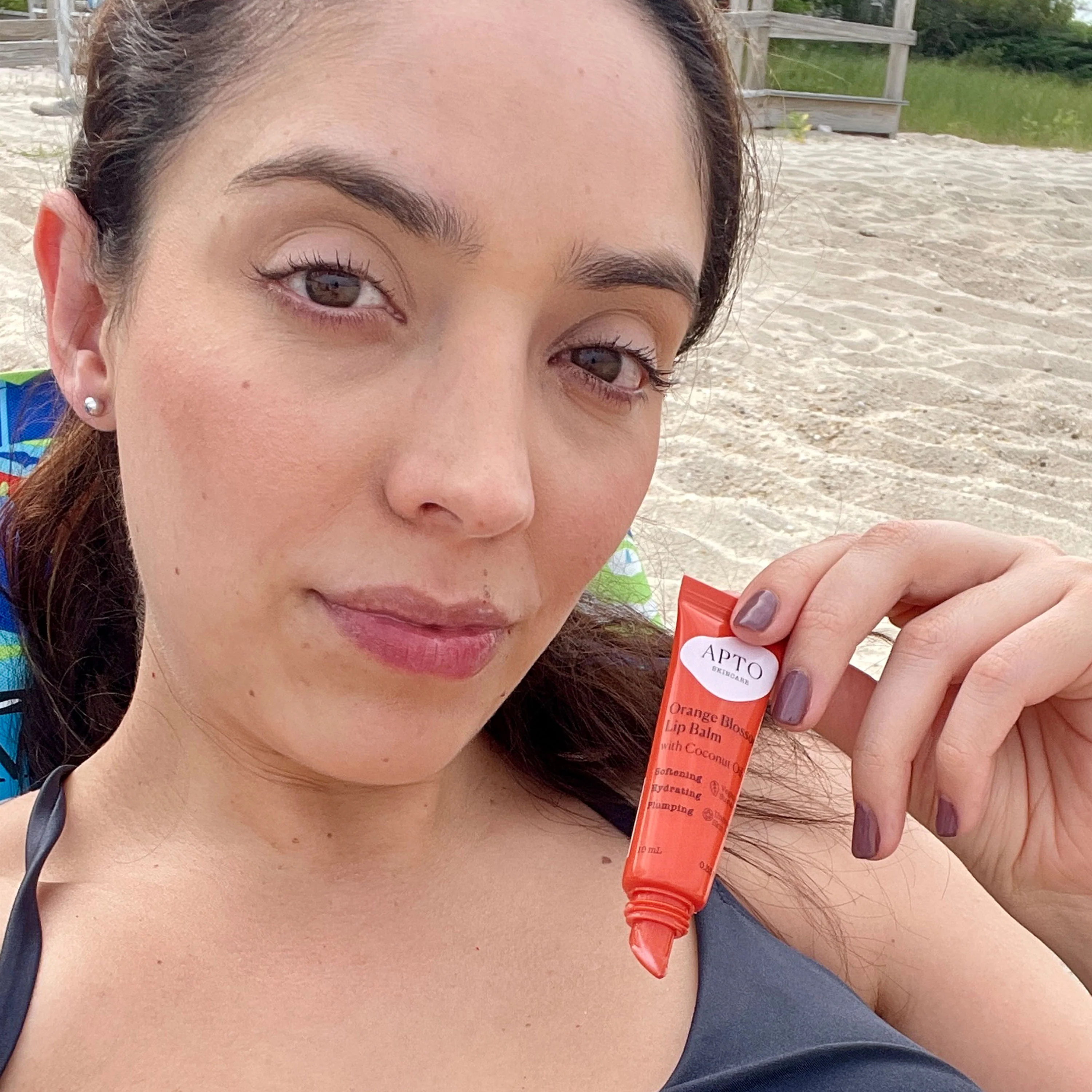 Orange Blossom Lip Balm with Coconut Oil, Pocket Lip Moisturizer - Image 2