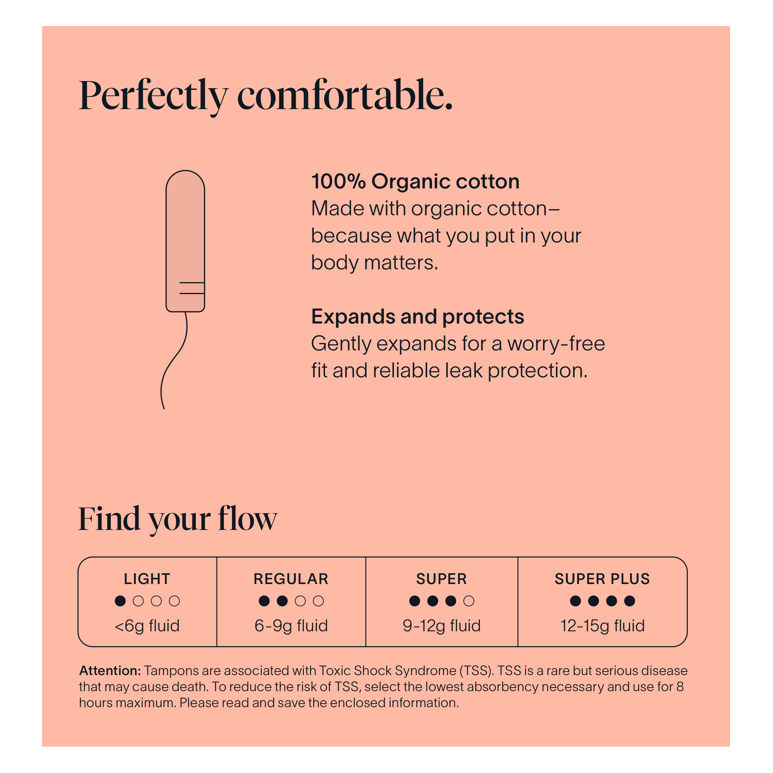 Organic Cotton Applicator Free Tampons - Image 3