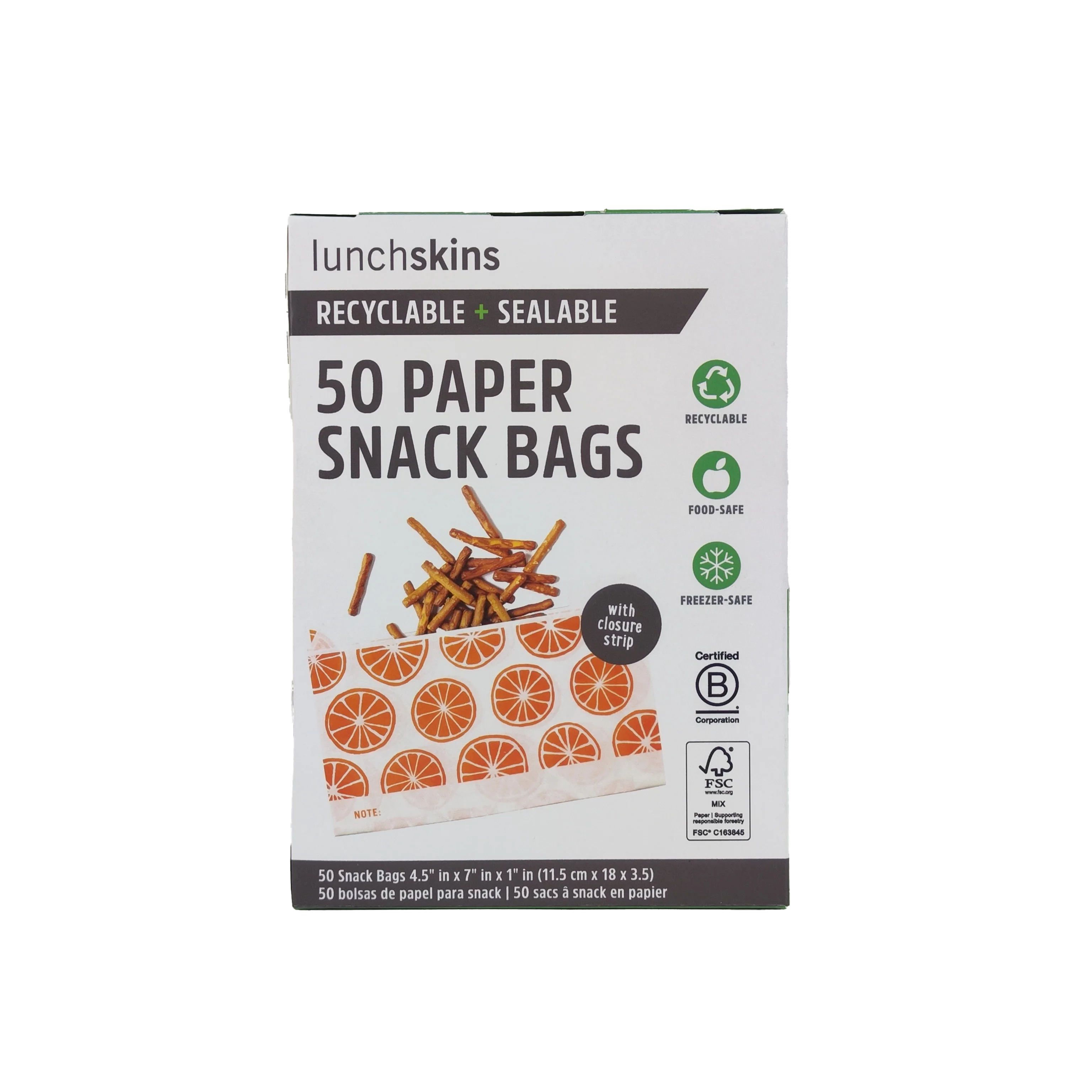 Paper Snack Bags - Orange
