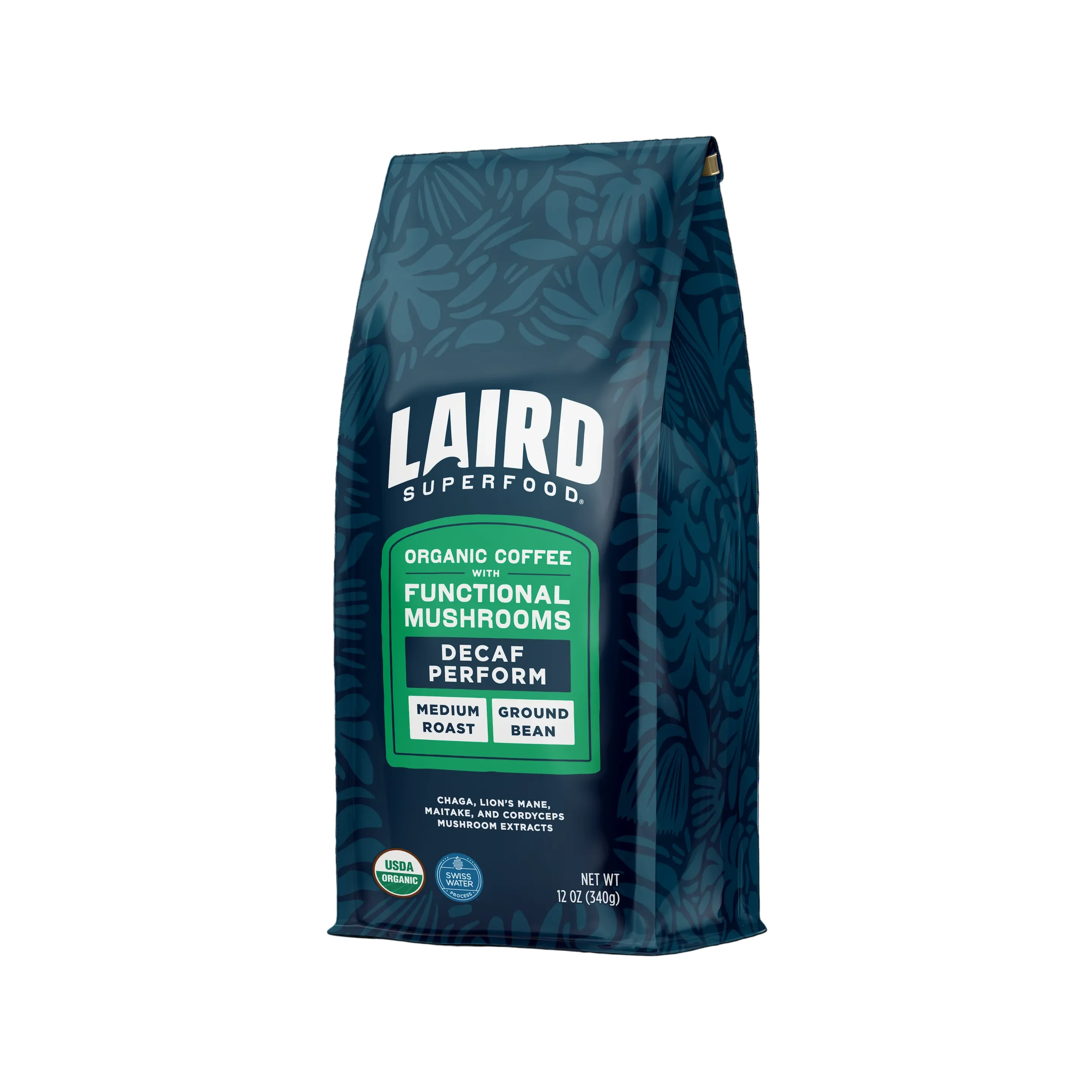 Perform Functional Mushrooms Ground DECAF Organic Coffee - Medium Roast