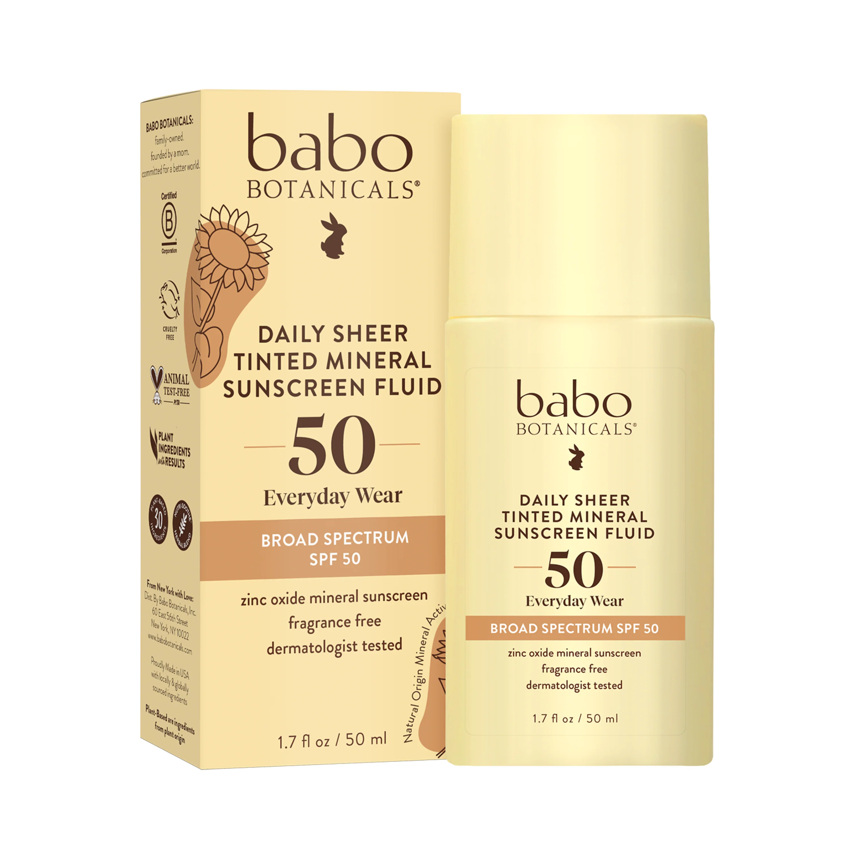 SPF 50 Daily Sheer Fluid Tinted Mineral Sunscreen