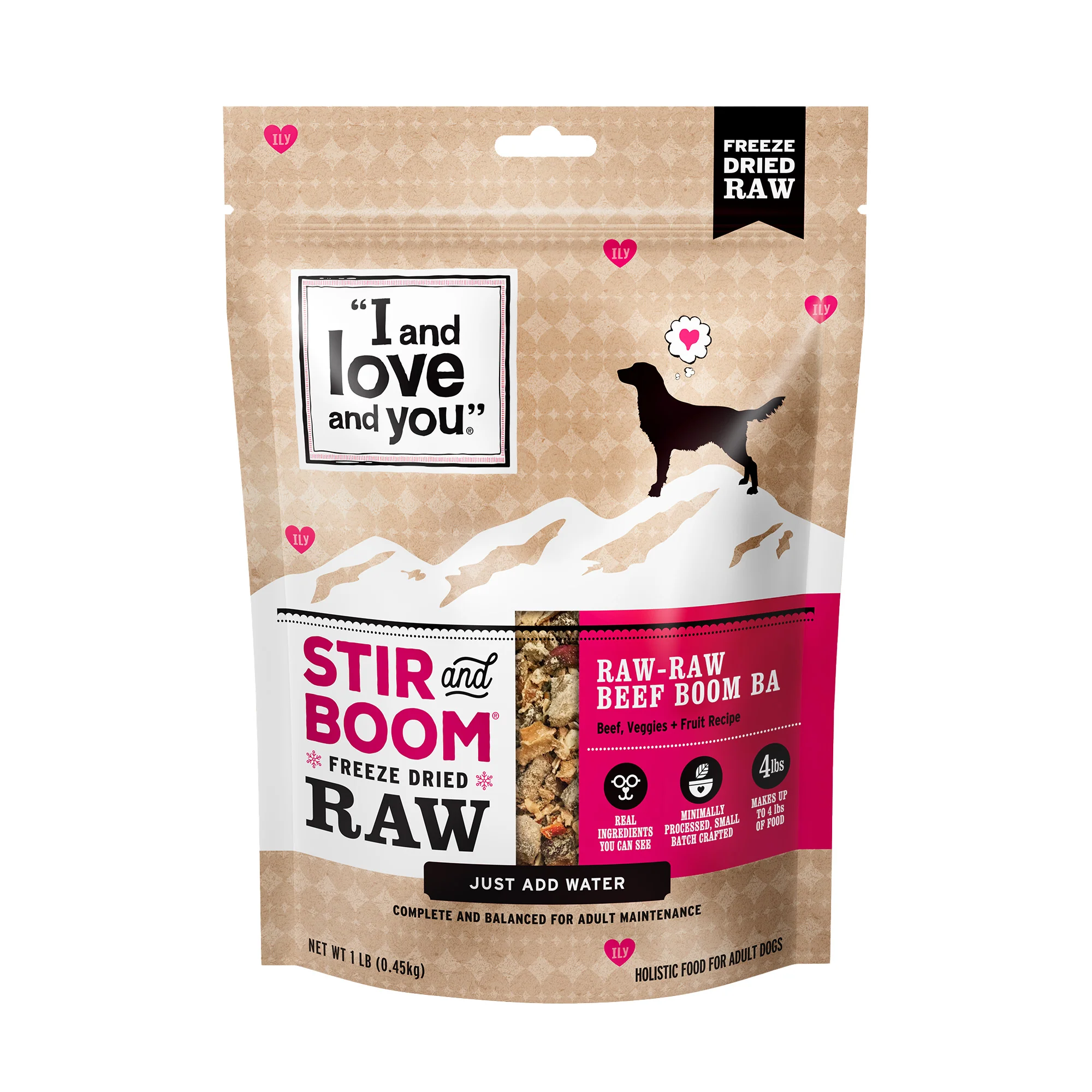 Stir and Boom Raw Raw Beef Boom Ba Dinner Grain-Free Dehydrated Dog Food