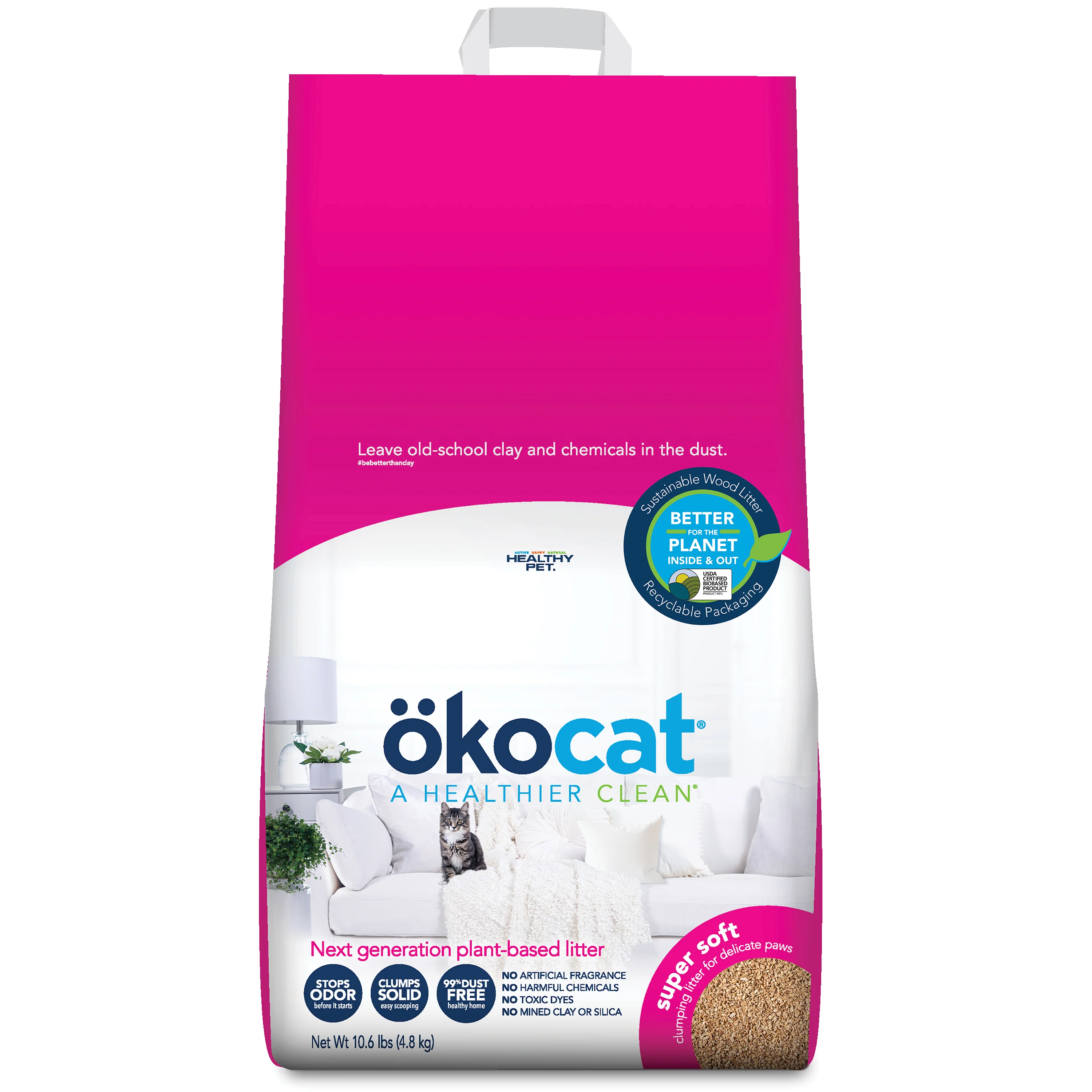 Super Soft Clumping Wood Cat Litter