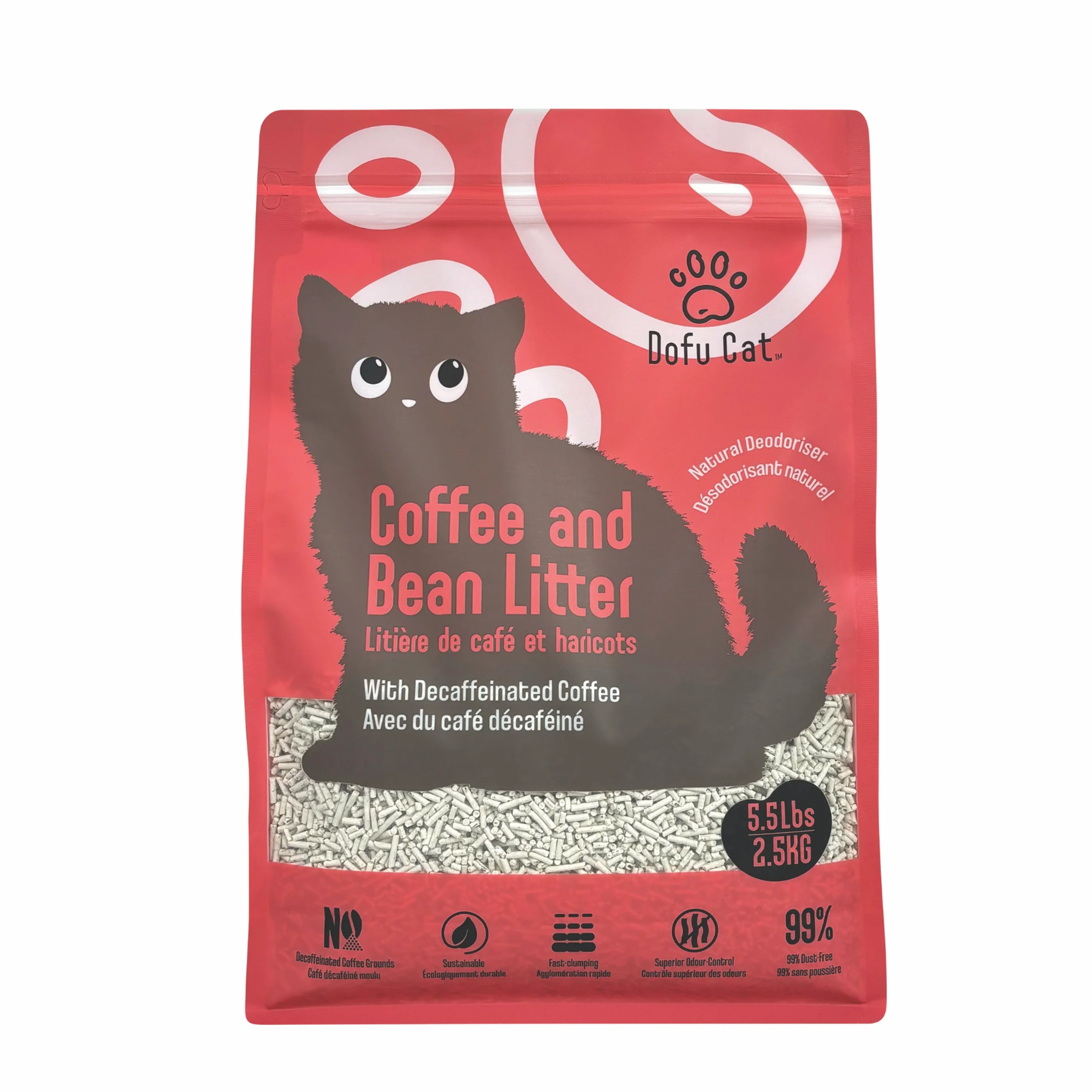 Upcycled Coffee and Bean Cat Litter