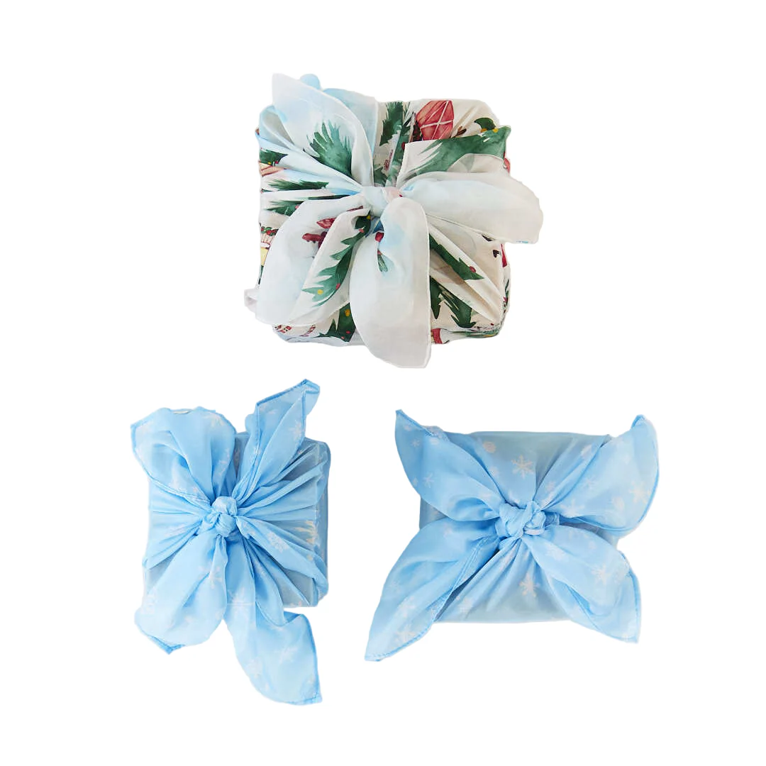 Winter Wonderland Reusable Gift Wrap Furoshiki Set